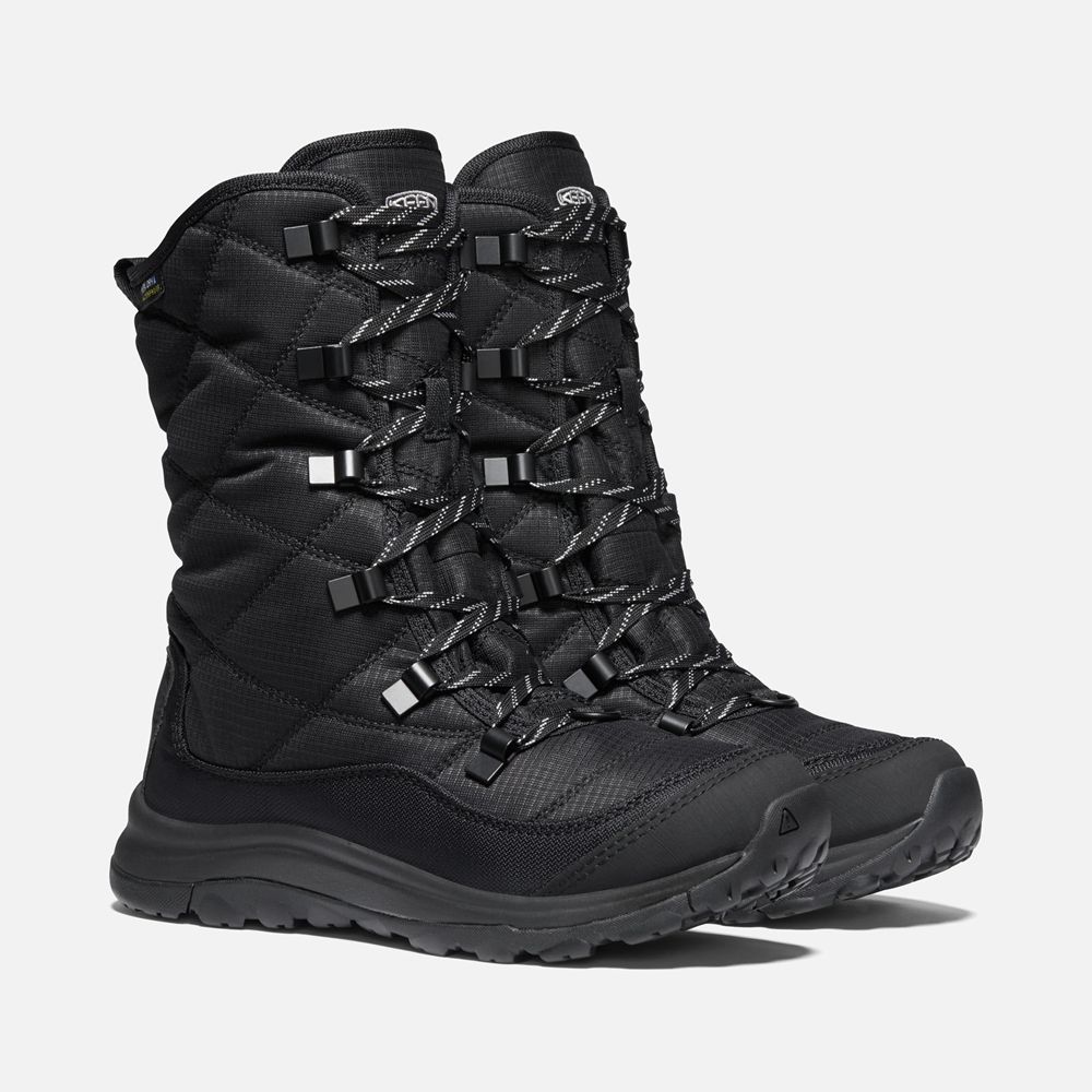 Botas de Invierno Keen Mexico Negros - Mujer Terradora Ii Lace Up Waterproof - FY9087516